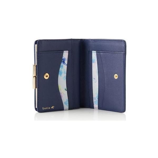 ヨンドシー レディースファッション 財布 折財布 折財布 二つ折り がま口 がま口 Luria フラワープリント Lounge ネイビー 4 L4c Grand 再入荷