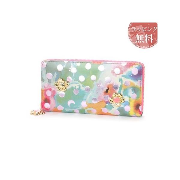 ツモリチサト 財布 Grand Tsumotri 長財布 ドットフラワーネコ ラウンドジップ ピンク Tsumotri Chisato Tc Grand 長財布 Lounge