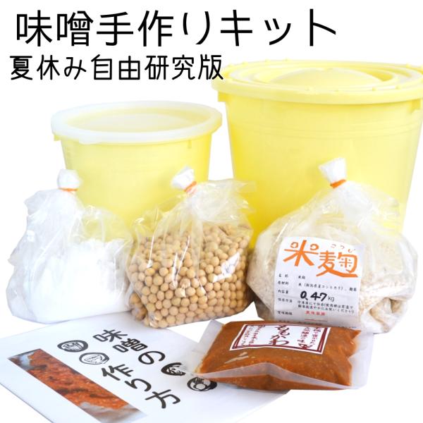 手作り味噌キット 夏休み自由研究版 出来上り1.6kg用
