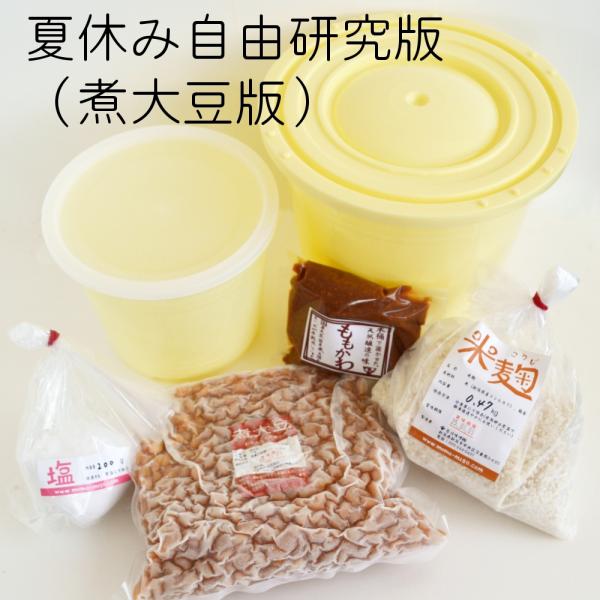 手作り味噌キット 夏休み自由研究版 （煮大豆版） 出来上り1.6kg用