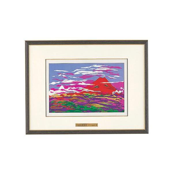 141 03 雲海の赤富士 彫金パネル 彫金パネル 壁紙 送料無料高岡銅器 雲海の赤富士 池田満寿夫作