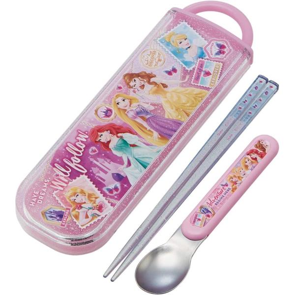 スケーター 箸 スプーン コンビセット 箸16.5cm スプーン13cm プリンセス 20 ディズニー CCA1 ケース19.8×6×1.6cm 箸16.5cm スプーン13cm