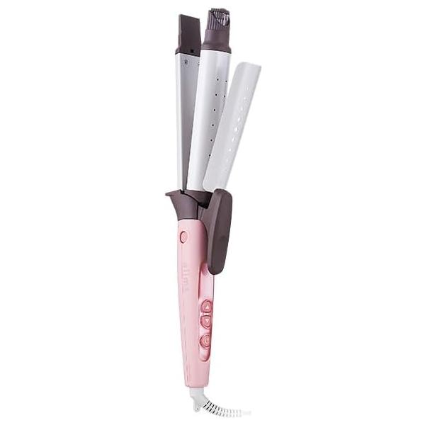 テスコム ヘアアイロン コテ 32mm ストレート/カール 2way マイナスイオン 海外対応 スチーム 温度調整/ロック/メモリー 自動OFF  メルティピンク TW553A-P