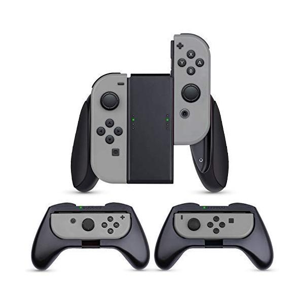 Nintendo Switch ジョイコン 3個セット ハンドル Joy Conグリップ 装着簡単 反応素早い 精密寸法 作動中ランプ付き ブラック Dejapan เสนอราคาและซ อญ ป นท ม ค านายหน า 0