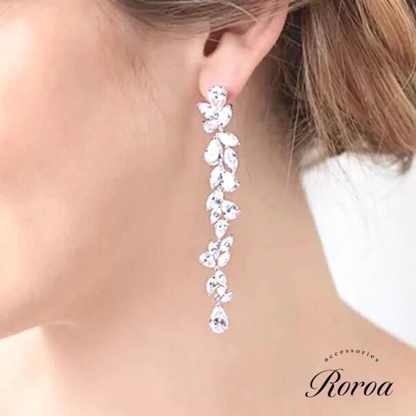 64%OFF!】 ジルコニア リーフ ピアス イヤリング ウエディング 結婚式 二次会 発表会 ジルコニア リーフ ピアス イヤリング ウエディング 結婚式 二次会 発表会