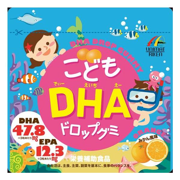 メーカー（販売元）：株式会社ユニマットリケンお客様相談室：0120-66-2226(月〜金　10：00〜16：00)製造国：日本名称：DHA含有加工食品原材料名：砂糖、水飴、DHA含有精製魚油、温州みかん果汁、粉末オブラート(大豆を含む)、...