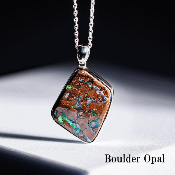 【新入荷‼︎激オススメ‼︎】高品質ボルダーオパールのペンダント　ネックレスS925 mon-angers_boulderopal001