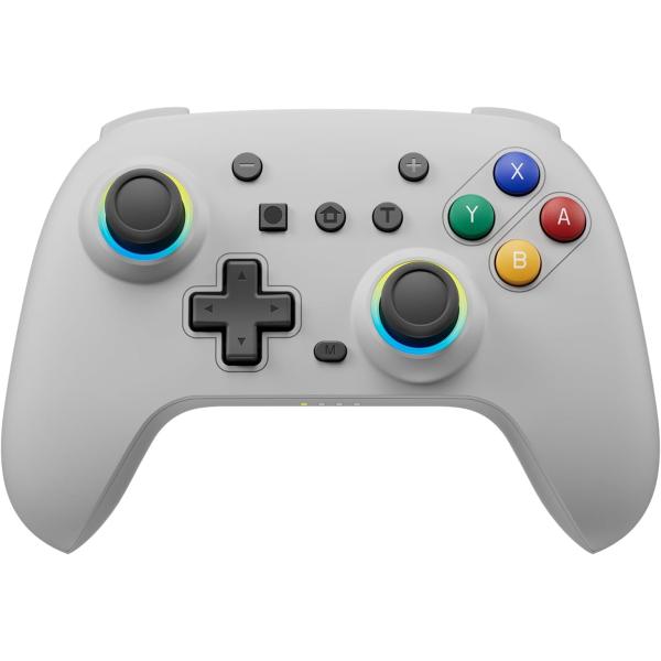 Switch コントローラー ワイヤレス ホール効果スティック RGBライト 背面ボタン付き スイッチ TURBO連射 4段階振動調整 6軸ジャイロセンサー 800mAhバッテリー