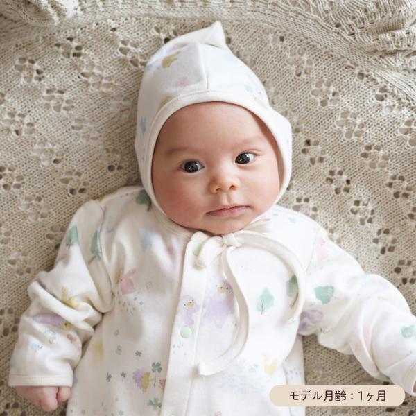 [Release date: November 22, 2024]赤ちゃんの肌に優しいオーガニックコットン年中OKなスムース素材♪夢見る森シリーズ　お帽子・ツーウェイオールの2点セット安心安全日本製で高品質なベビー服♪表示サイズ　50cmか...