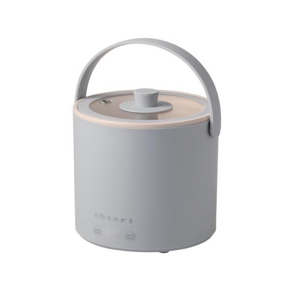 エレコム 保温調理鍋 800mL 1台6役【低温調理/蒸す/1合炊飯/煮る/煮込む/茹でる】 タイマー機能 コンパクト 蒸し皿付き ガラス蓋付き Ho