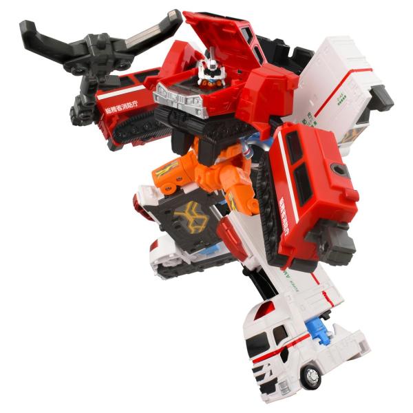 タカラトミー(TAKARA TOMY) トミカ ジョブレイバー TJBDX ハイパーレスキューブレイバー レッドサラマンダー＆スーパーアンビュランス