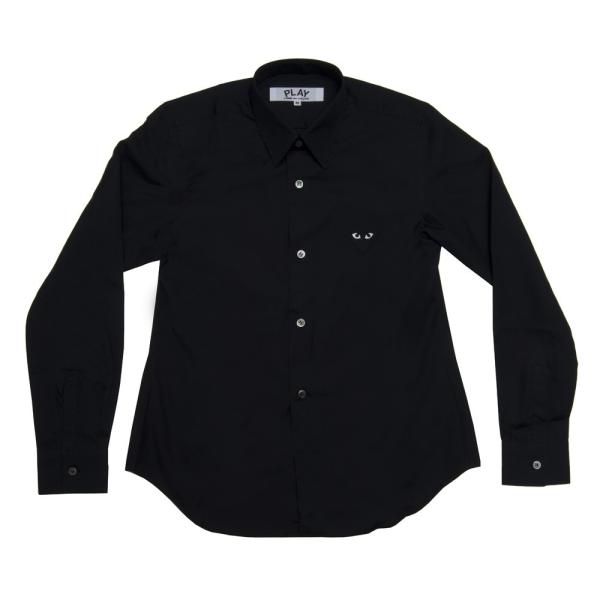 コムデギャルソン　タック　ブラック 長袖　ドレスシャツ pay-black-heart-shirt-bk-