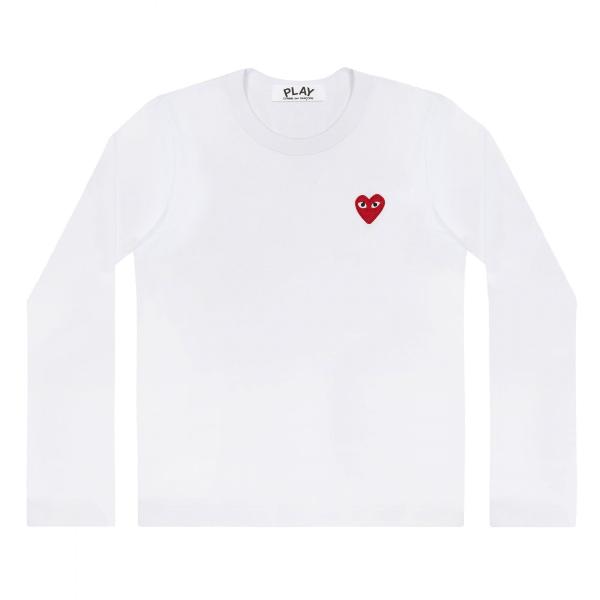 PLAY COMME des GARÇONS ホワイト長袖Tシャツ S Amazon.co.jp: [PLAY COMME des GARCONS (プレイ