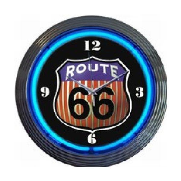 【並行輸入品】ROUTE66 ルート66  レトロ ネオンクロック壁掛時計