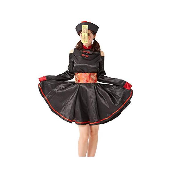[JUNDOMECY] ハロウィン 仮装 ゾンビ キョンシー 大人 レディース 女性用 衣装 怖い コスプレ 中国ゾンビ ホラー コスチューム 演出服 イベント用品