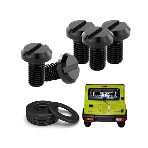 ジムニー バックドアボルト M10 P1.25 ジムニー専用設計 化粧ボルト ワッシャー付き jb64 ブラック 5個入り