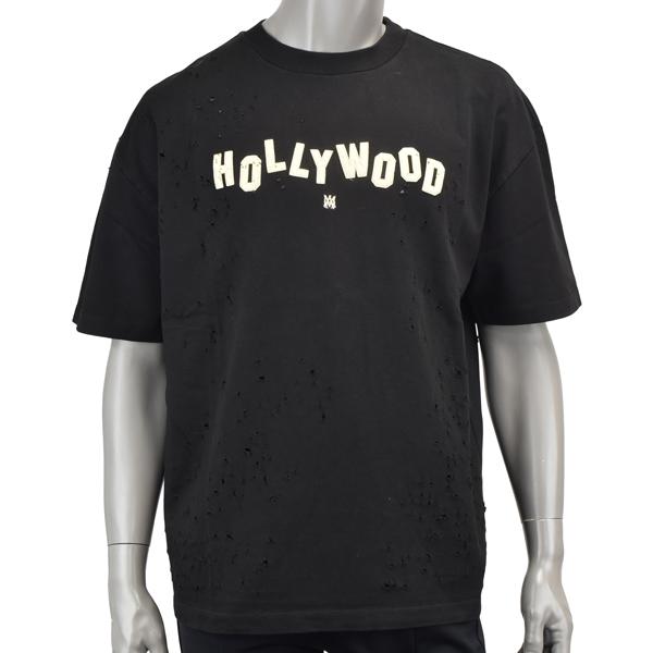 アミリ ショットガンTシャツ ブラック AMIRI アミリ HOLLYWOOD SHOTGUN TEE/ショットガン風 ダメージ