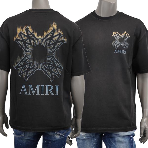 AMIRI（アミリ） MA QUAD FLAMES OS TEE/ヴィンテージ風 バックロゴ T 