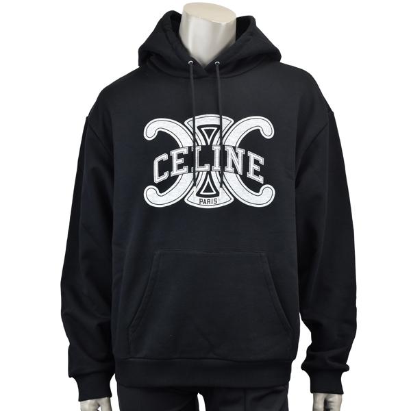 ★CELINE★ セリーヌ ルーズフーディー トリオンフ RY0JH670Q CELINE セリーヌ トリオンフ ロゴ ルーズフーディ− パーカー