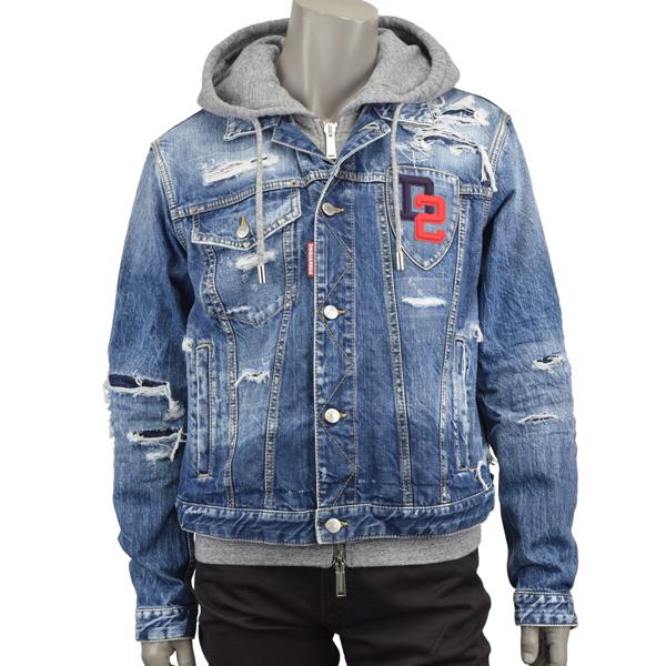 DSQUARED2 ディースクエアード OVER JEAN JACKET/レイヤード Gジャン 