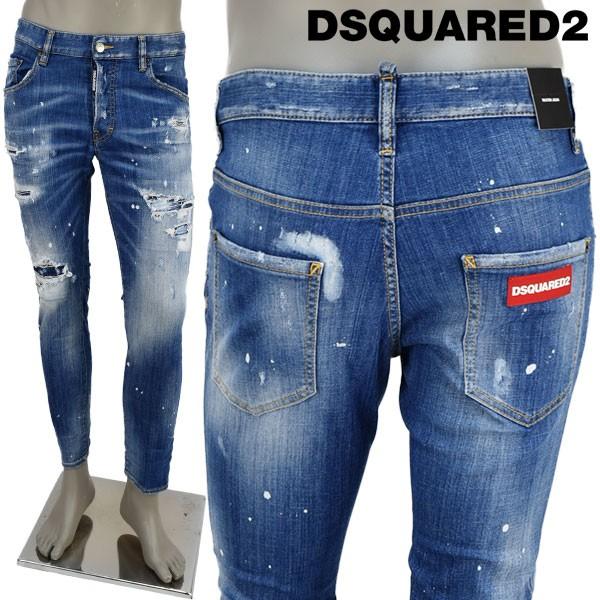 DSQUARED2 ディースクエアード RIPPED WHITE SPOTS WASHジーンズ DSQUARED2 ディースクエアード RIPPED WHITE SPOTS WASHジーンズ