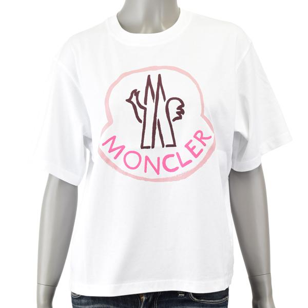 再入荷 MONCLER モンクレール ビッグ ロゴ Tシャツ/ホワイト/8C00009