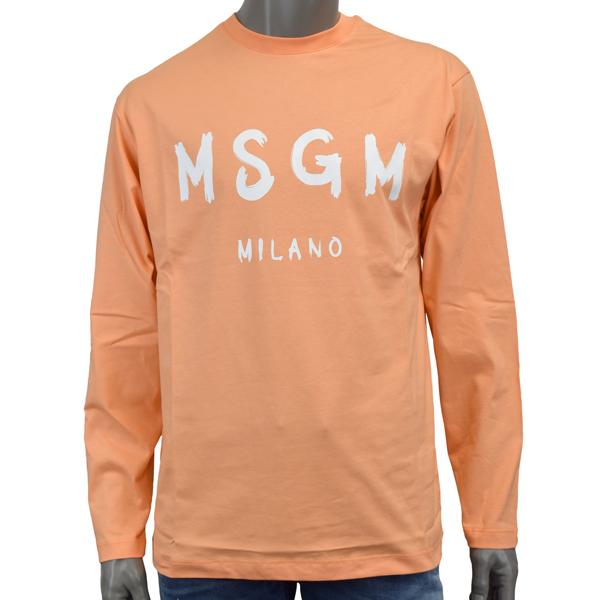 本物販売中 MSGM エム・エス・ジー・エム バイカラー ロゴ 長袖Tシャツ