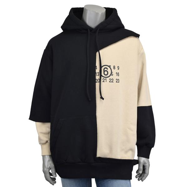 MM6 Maison Margiela エムエムシックス NUMERICAL LOGO PRINT HOODIE 