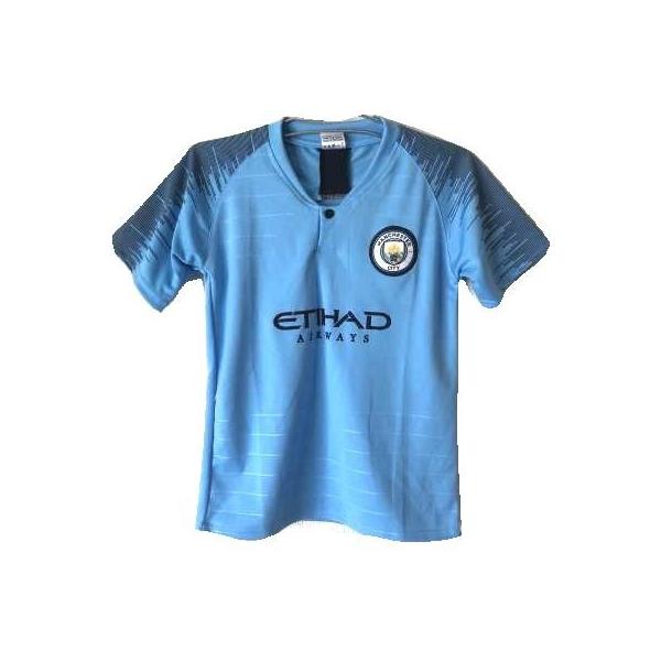 子供用 K068 マンチェスターシティ 水色 19 ゲームシャツ パンツ付