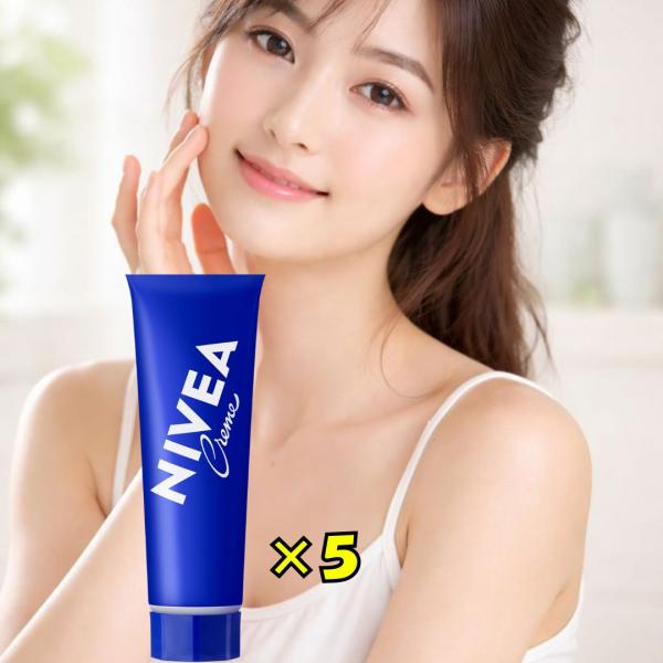 花王 ニベア クリーム チューブ 50g 保湿クリーム 全身用 フェイスケア ハンドケア スキンケア 乾燥対策 定番 保湿 5個