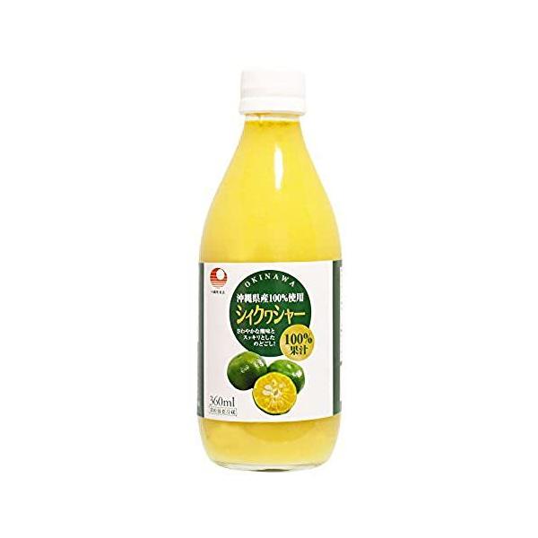 比嘉製茶 シークヮシャー100%果汁（シークワーサージュース） 360ml 5本セット
