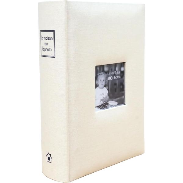 【フォトアルバム/ポケットアルバム/写真アルバム/白台紙/アルバム/大容量アルバム/大量/600枚/L判/はがき/KG判/ハガキ判/ポストカード判/年賀状/ブック/無線綴じ/布製//500枚以上/たっぷり/子供/子ども/ベビー/赤ちゃん/出...