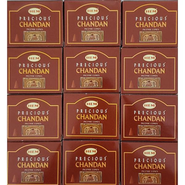 ・HEMのお香チャンダン12箱セット・白檀の香り・1箱：約10個入り　・燃焼時間：約15分　　・箱サイズ：約7.3cmx6cmx2cm　・お香のサイズ：約3cm※手作りの為個数が前後することがあります。
