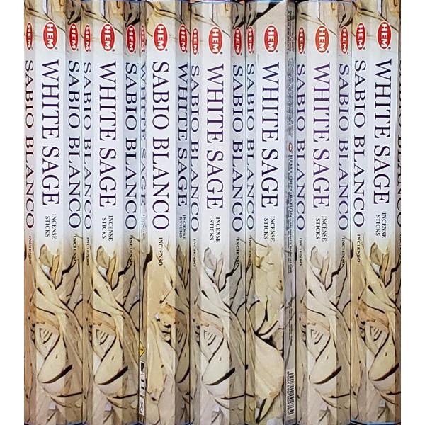 ホワイトセージ　スティックタイプハーブのような心地よい香りのスティックタイプのお香7箱セット1箱＝約20本商品をクリスタルパックで包み A4の封筒で発送をさせて頂きます。（日本郵便のクリックポストで発送）爆買