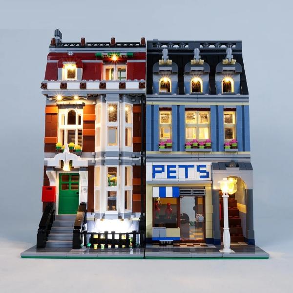 MOC LEGO レゴ 10218 互換  ペットショップ LED ライト 電飾 キット ※本体は含みません