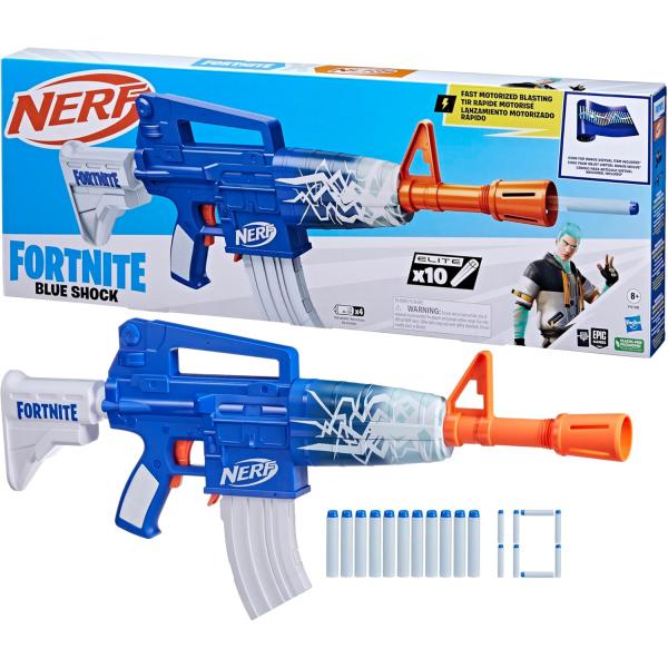 Hasbro ナーフ フォートナイト BLUE SHOCK 電動ブラスター 10 Hasbro ナーフ フォートナイト BLUE SHOCK 電動ブラスター 10