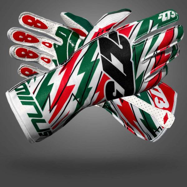 在庫限り:-273 レーシンググローブ BLITZ ホワイト×グリーン 在庫限り:-273 レーシンググローブ BLITZ ホワイト×グリーン