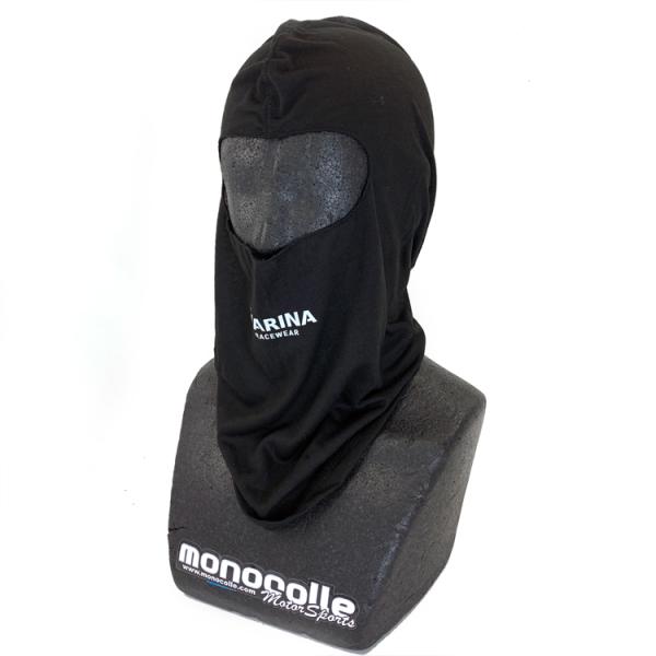 monocolle MARINA BALACLAVA フェイスマスク ブラック コットン 1ホール レーシングカート・走行会用(R62-021)