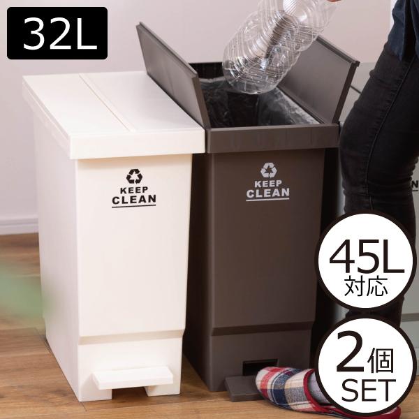 東谷 ゴミ箱 45リットル袋対応 セット 両開き おしゃれ 棚下 観音開き