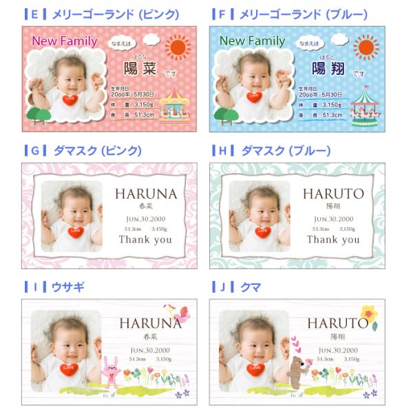 内祝い 出産 報告 カード 枚 誕生 命名紙 命名し 祝 赤ちゃん メッセージカード ポストカード 名刺 お返し 写真 子ども 男の子 女の子 命名書 名入れ 印刷 Buyee Buyee Japanese Proxy Service Buy From Japan Bot Online