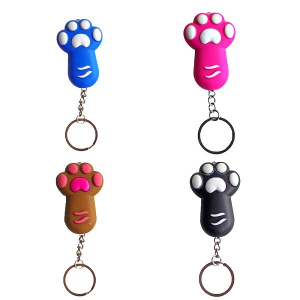猫 肉球 キーホルダー LEDライト付き 光る音鳴る ねこ うで
