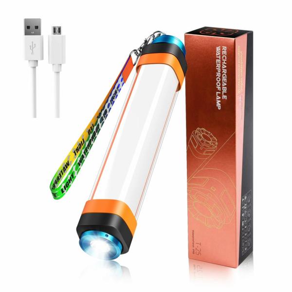 防水  LEDキャンプライト 懐中電灯 高輝度 T25 アウトドア照明 充電式 マグネット式テントライト 緊急SOS点滅信号 作業灯 応急ライト 災害用 非常用ライト