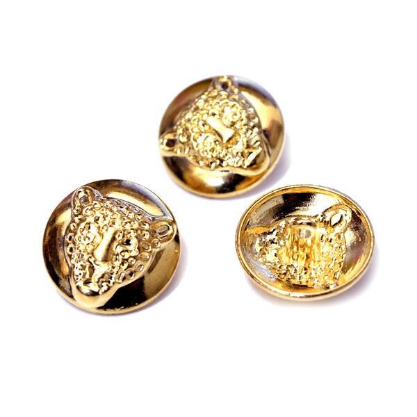 BT-836【メタルボタン】【合金製】【22mm】豹モチーフ金ボタン キング