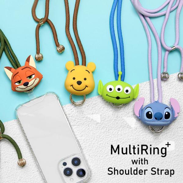 スマホショルダー ストラップセット マスコット付き ディズニー ピクサー マルチリングプラス スマホリング DNG-360