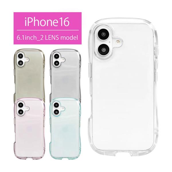 iPhone16 ケース クリア 透明 クリスタル ソフトカバー iPhone16 アイフォン16 TPU　gmd-29