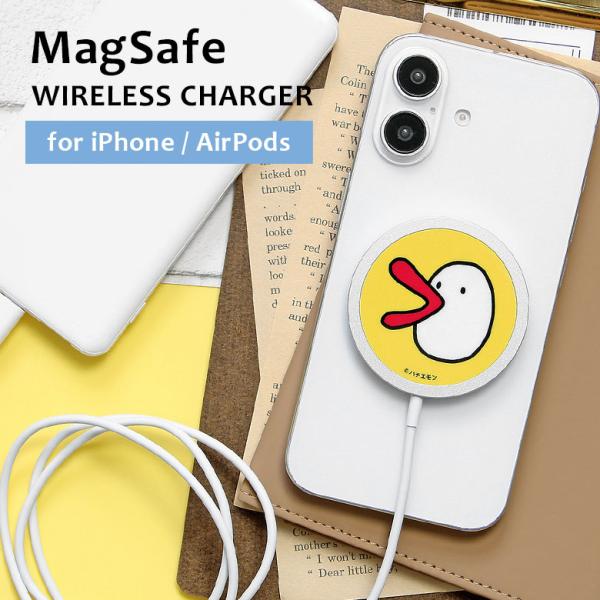 ワイヤレス充電器 ハチエモン MagSafe対応 Type-C入力 マグネット式 iPhone対応 マグセーフ かわいい キャラクター グッズ hcm-12a