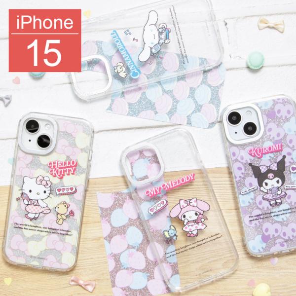 iPhone15 ケース サンリオ Camera Frameクリアケース ソフトカバー インナーシート付き iPhone14 iPhone13 sang-561