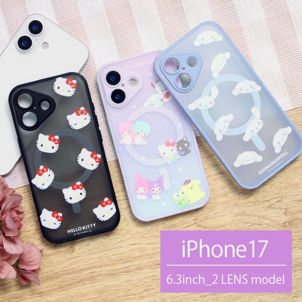 iPhone17 ケース サンリオキャラクターズ MagSafe対応 IIIIfit プランプフレーム クリア アイフォン17 スマホカバー スマホケース キティちゃんスマホケース