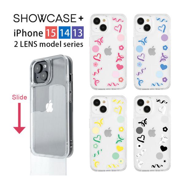 iPhone15 iPhone 14 13 ケース クリア 写真やカードが入るケース スマホケース SHOWCASE+ 6.1インチモデル対応 アイフォン ポケット トレカ