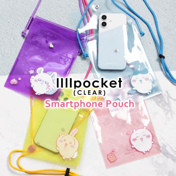 スマホポーチ ポシェット ちいかわ IIIIpocket clear スマホショルダー サコッシュ ck-72